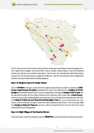 example page 2 from our offline Travel Guide for Bosnia and Herzegovina